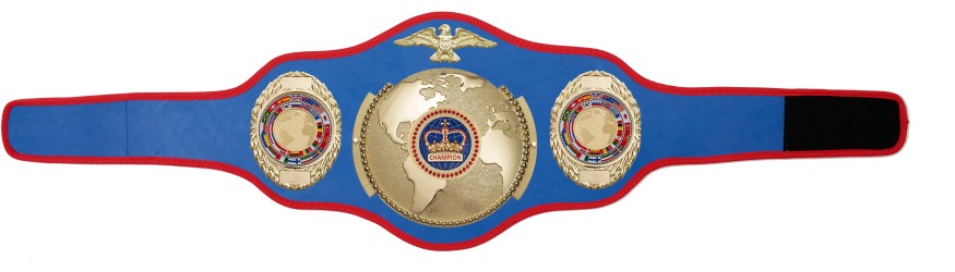 WORLD TITLE BELT PRO018/BLUCRWN/G/FLAG/G IN 6 COLOURS